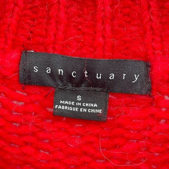 Sanctuary Multicolor Stripe Alpaca Wool Blend Crewneck Sweater Small Oversized - Picture 5 of 12